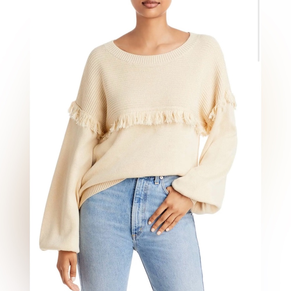 Joie Bleached Stone Angelia Sweater size Large - Picture 2 of 9